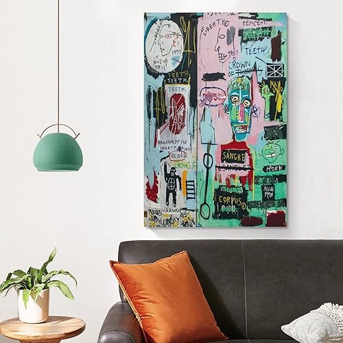 Vista 92 de Lienzo impreso para pared, póster inspirador de dinosaurio, la vida no me asusta, graffiti, pintura en lienzo, impresiones en lienzo