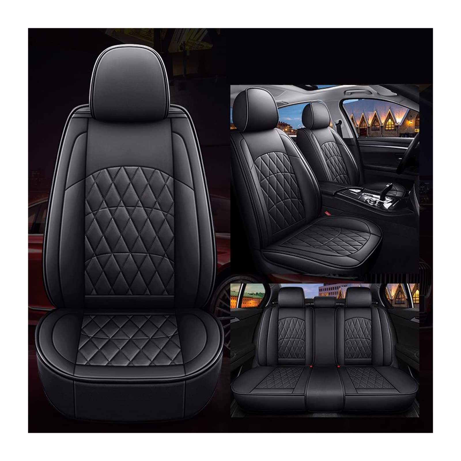 fWewg Dla Mercedes klasy E W210 W212 W213 C207 C238 Cabrio A207 A238 T-Model Skórzany Pokrowiec na Fotelik Samochodowy Akcesoria Samochodowe Fwefg (Kolor: 2)