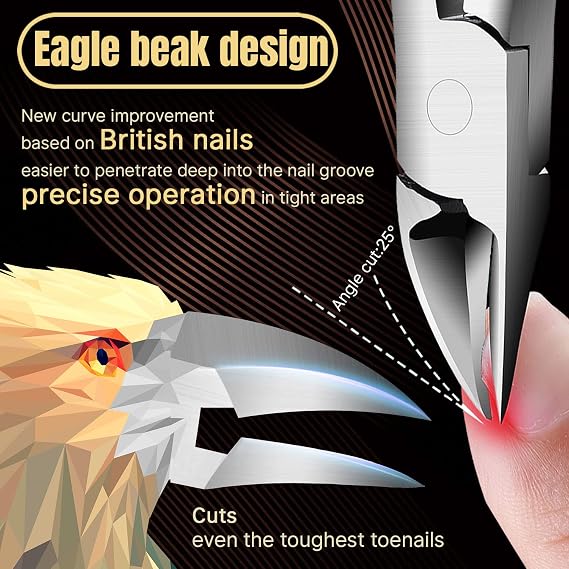 Nail Clippers for Thick Nails Heavy Duty,Ingrown Thick Toenails Scissors