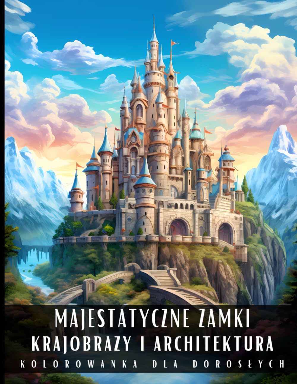 Kolorowanka Dla Dorosłych Majestatyczne Zamki Krajobrazy i Architektura: Książka do Kolorowania Na Odprężenie Antystresowa Relaksująca Przepiękne ... Budynki i Widoki 50 Rysunków Do Pokolorowania
