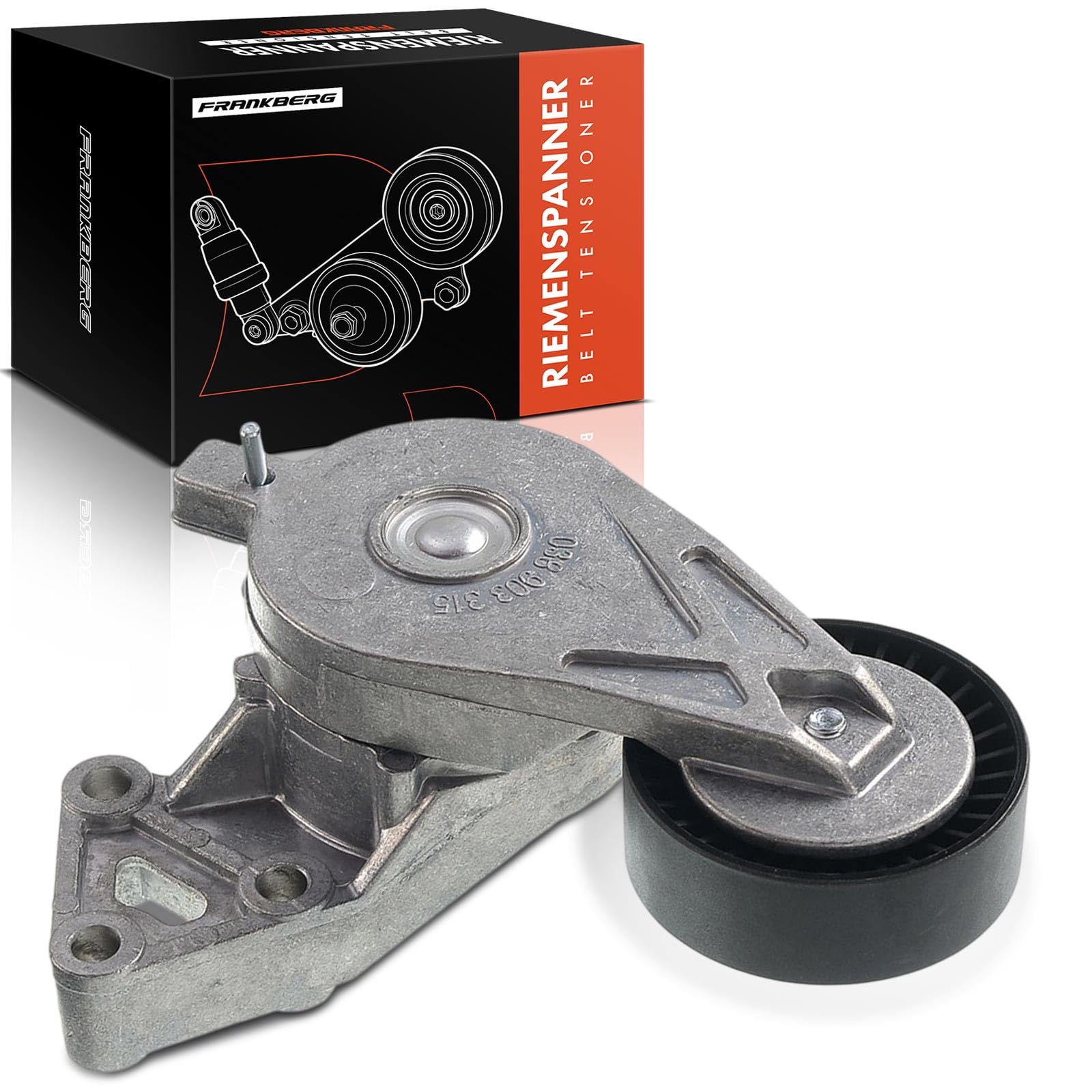 Frankberg Tendeur de courroie 038903315F | Compatible avec: Nouvelle Coccinelle 1C1 9C1, Golf IV Variant 1J5, Golf VI 5K1, Nouvelle Coccinelle Cabriolet 1Y7