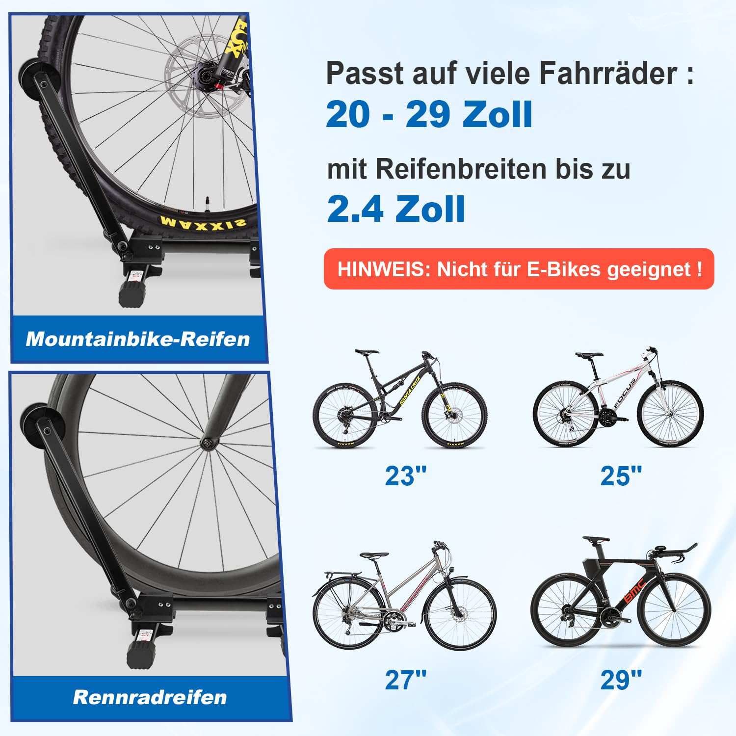 Soporte para bicicleta montado en aluminio