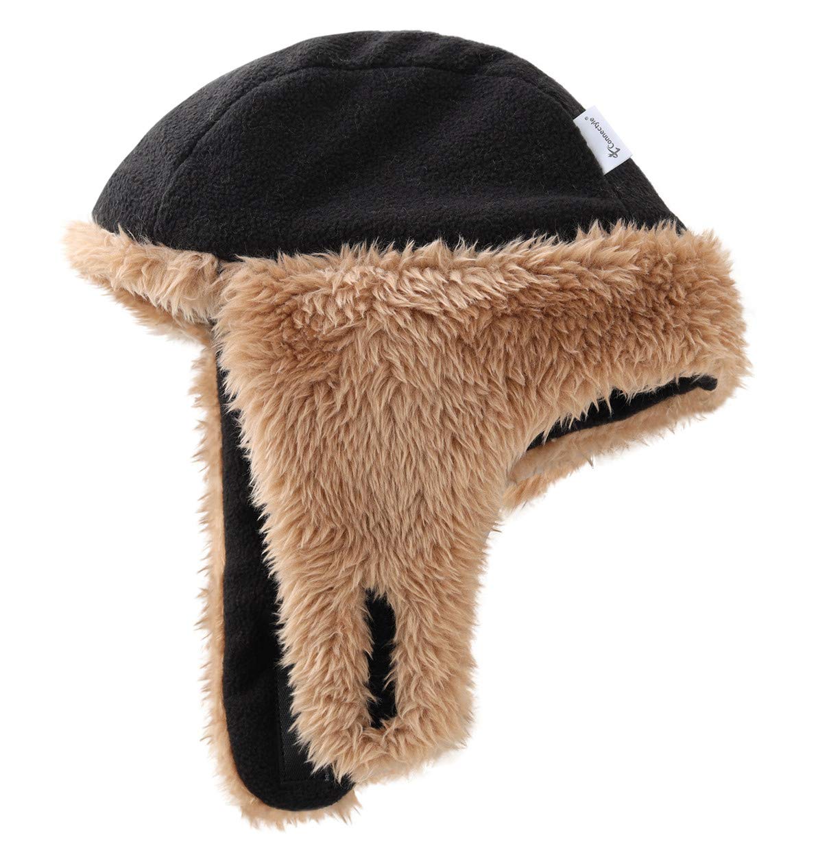 Wintermütze für Kleinkinder, Jungen, Fleece, warm, mit Ohrenklappen