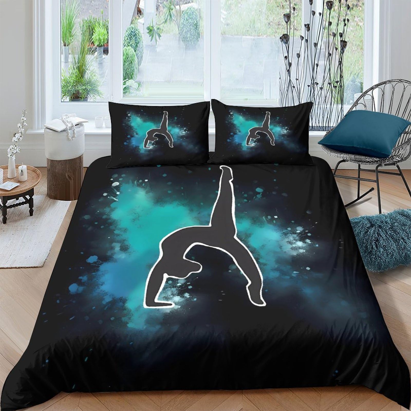 Ctjqhvkz Style-2 3D Printed Galaxy Starry Sky Fitted Sheet Microfiber Soft Artistic Gymnastics Bed Cover For Bedroom Dorm Decor Protection Single（135X200cm）
