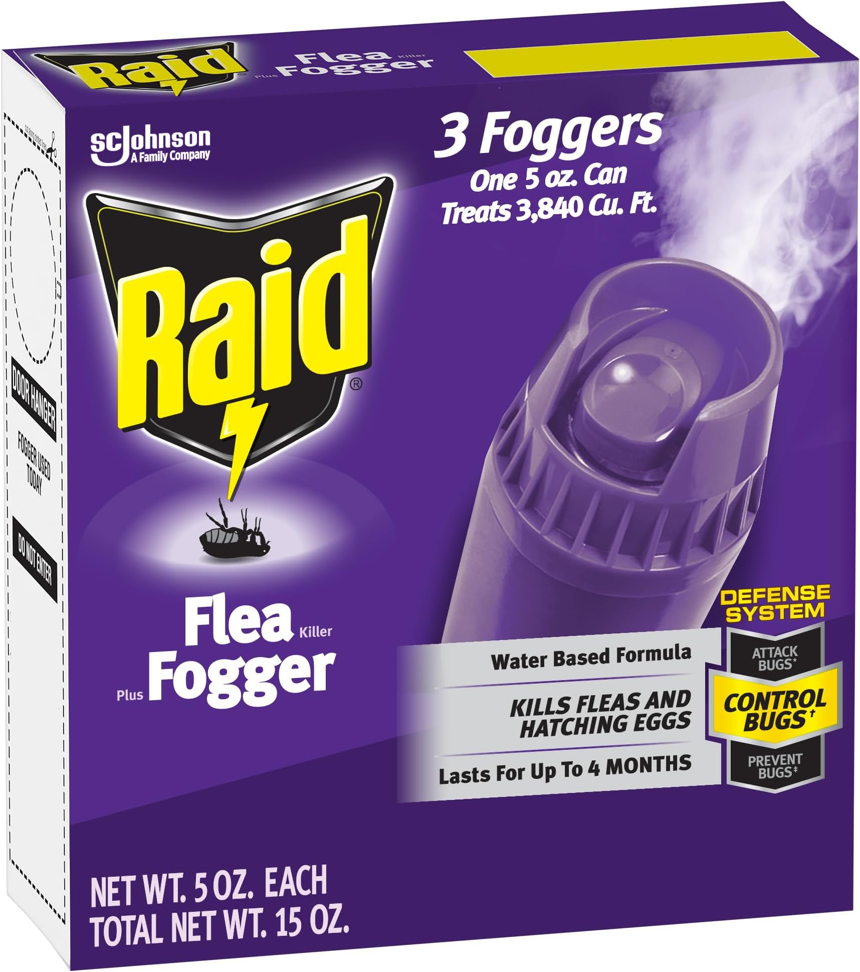 : Plus 3 Foggers Flea Killer, 440ml