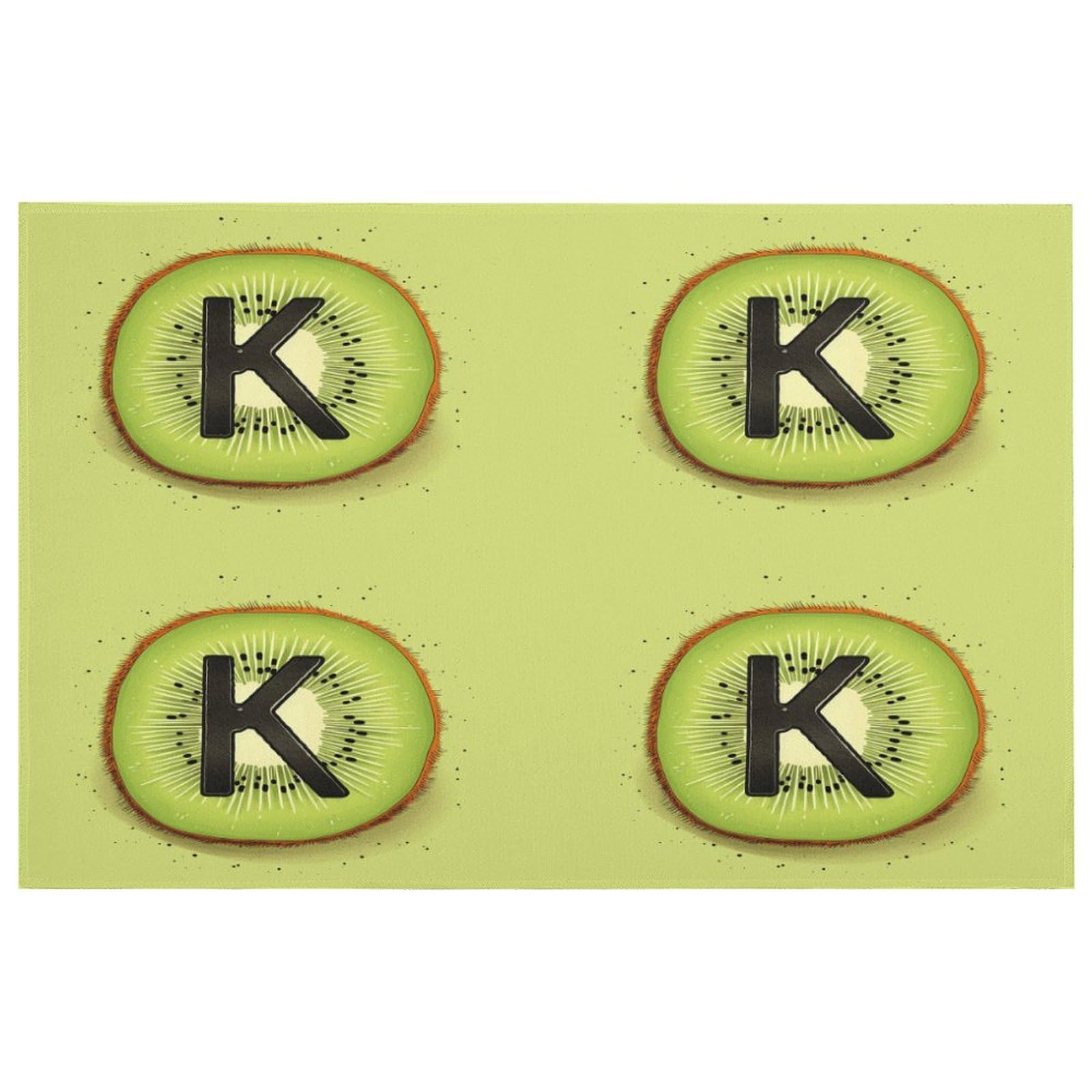 Tapis antidérapant en caoutchouc lavable Kiwi pour sol de cuisine