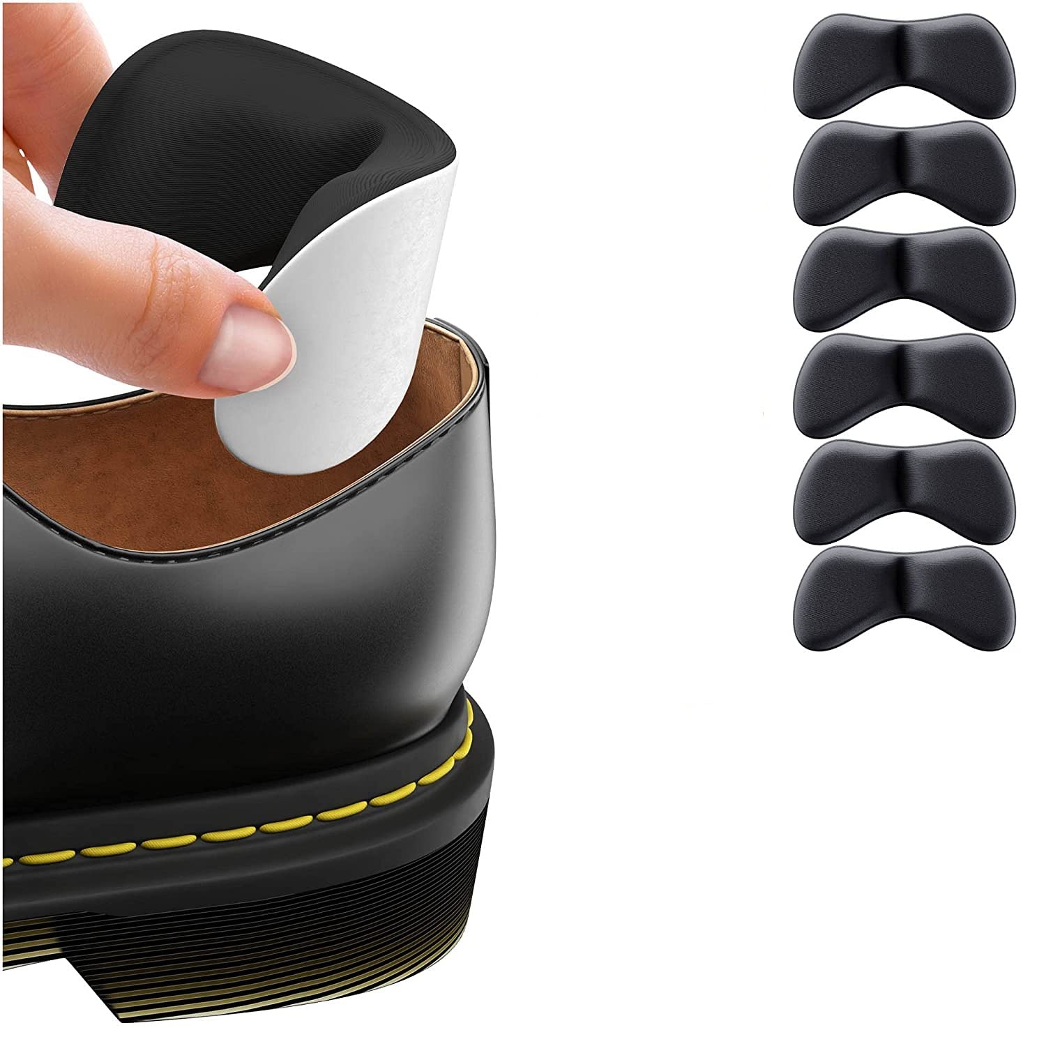 MYZON Self-adhesive Unisex Heel Cushion Pads, Grips Liners And Shoe Insoles Prevent Heel Slipping, Rubbing, Blisters, Foot Pain, Improve Shoe Fit (Black)-Pair (3) (B0B25THBK2) Amazon Price History, Amazon Price Tracker