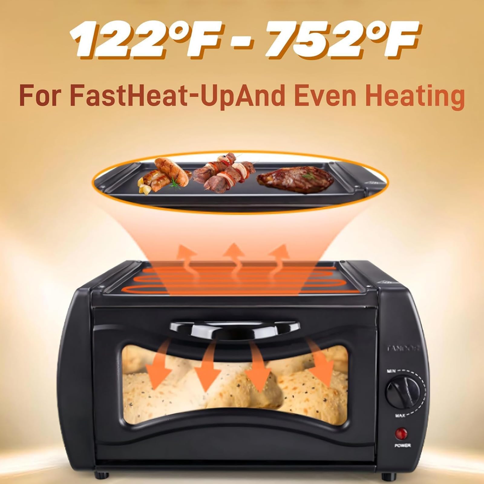 Mini Elektryczny Piec Tandoor, 15L Wielofunkcyjny Piekarnik Stołowy Do Pizzy Z Blachą Do Pieczenia, Regulacja Temperatury 50°C-400°c, Do Pieczenia, Prażenia, Grillowania