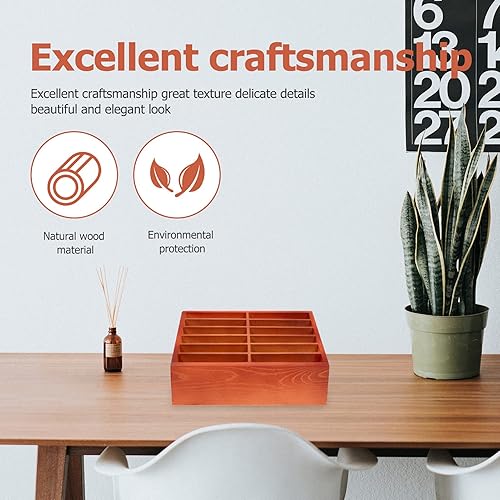 Miniatura 8 de Veemoon 12 cajas de almacenamiento para teléfono móvil, soporte para bolígrafo de teléfono celular para escritorio, contenedor de recibos, soporte