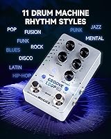 Vista 6 de MOOER Groove Looper Pedal Máquina de Tambor Estéreo Pedales de Bucle de Guitarra con 140 Minutos de Bucles, 121 Ritmos de Tambor, Software Editor