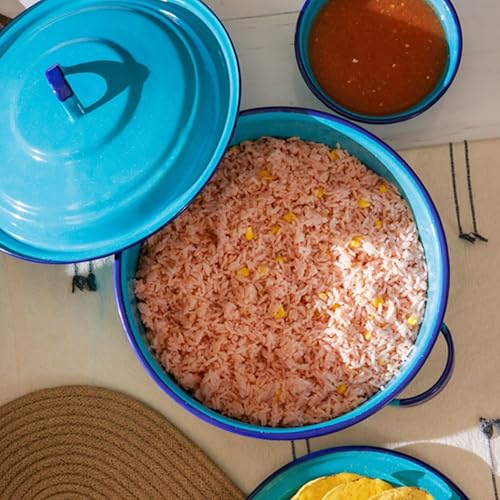 Miniatura 8 de Cinsa Juego de fiesta para hacer tamales (6 piezas) vaporizador de 34 cuartos de galón con tapa y salvamanteles, horno holandés de 5 cuartos de