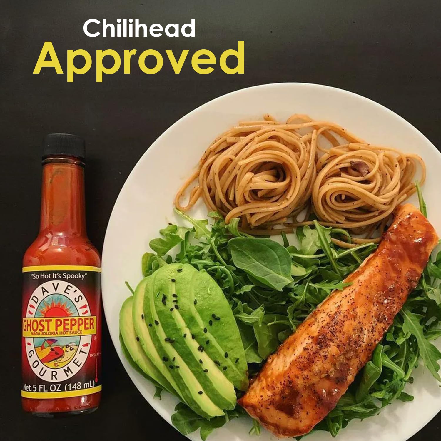 Dave's Gourmet Ghost Pepper Naga Jolokia Hot Sauce - Insanely Hot Plus Heat Level - Ghost Pepper Hot Sauce - Use on Wings, Stews, Potato Salad and More- Spicy Sauce for Chiliheads - 1 Gallon