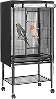 CebraBounze Waterproof Bird Cage Cover 35x25x47 Blackout Zipper for Parrots Cockatiels Parakeets Finches