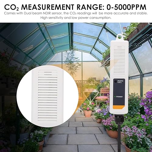 Miniatura 4 de Controlador de CO2 Controlador de dióxido de carbono con función automática de día y noche y relé Monitor de CO2 Sensor de CO2 NDIR para