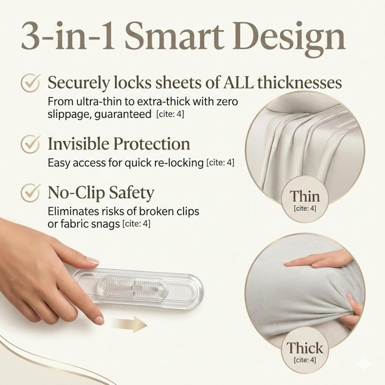 Bed Sheet Holders for Corners — 4-Pack Sheet Suspenders & Sheets Holder, Strong Grip bed accessories , No-Slip Mattress Fasteners, Keeps Sheets Tight & Smooth, Easy Install & Fits All Mattress Type