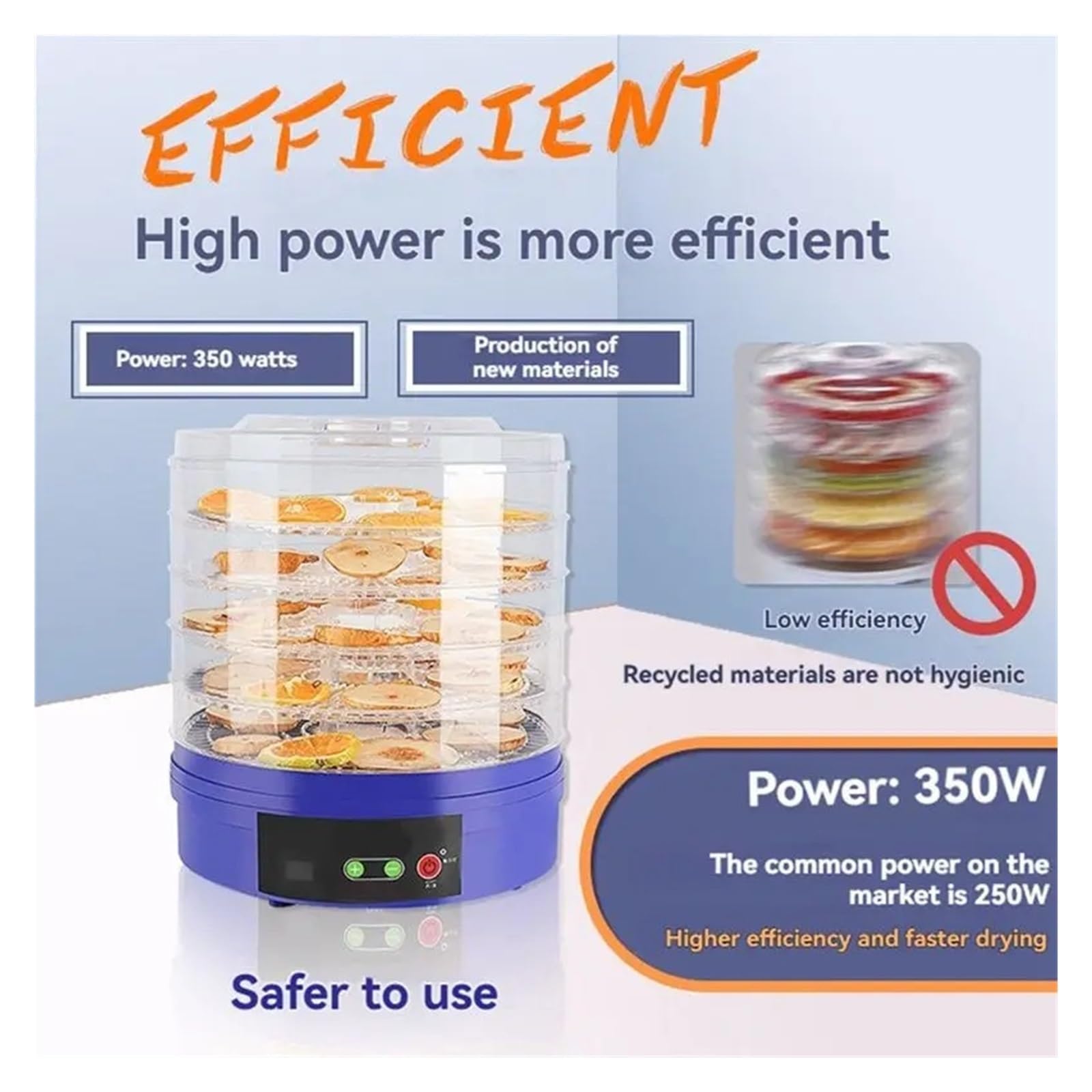 Disidratatore Alimentare 5 Vassoi 350W