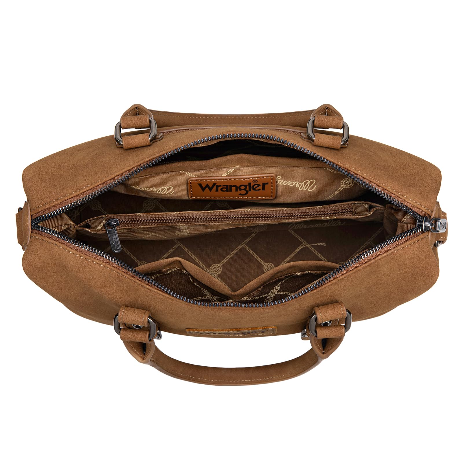 Wrangler - Bolso de gamuza con asa superior, bolso de mano de gamuza para mujer