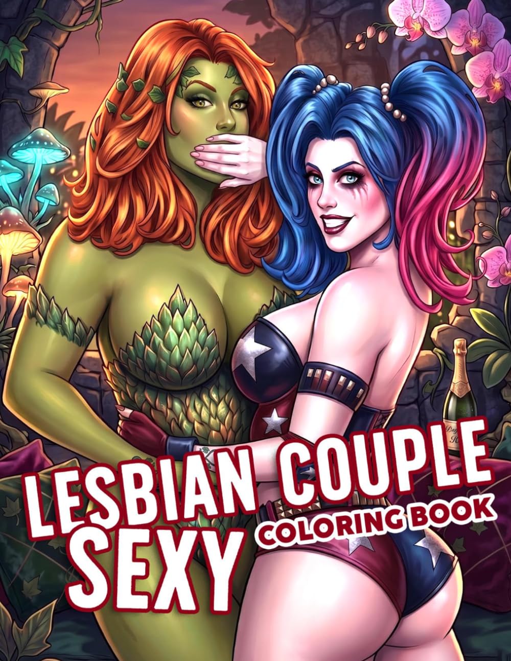 Sexy Lesbian Couple Coloring Book: Unleash Your Wild Side with Erotic and Naughty Coloring Pages about Sapphic Romance for Adults Stress Relief