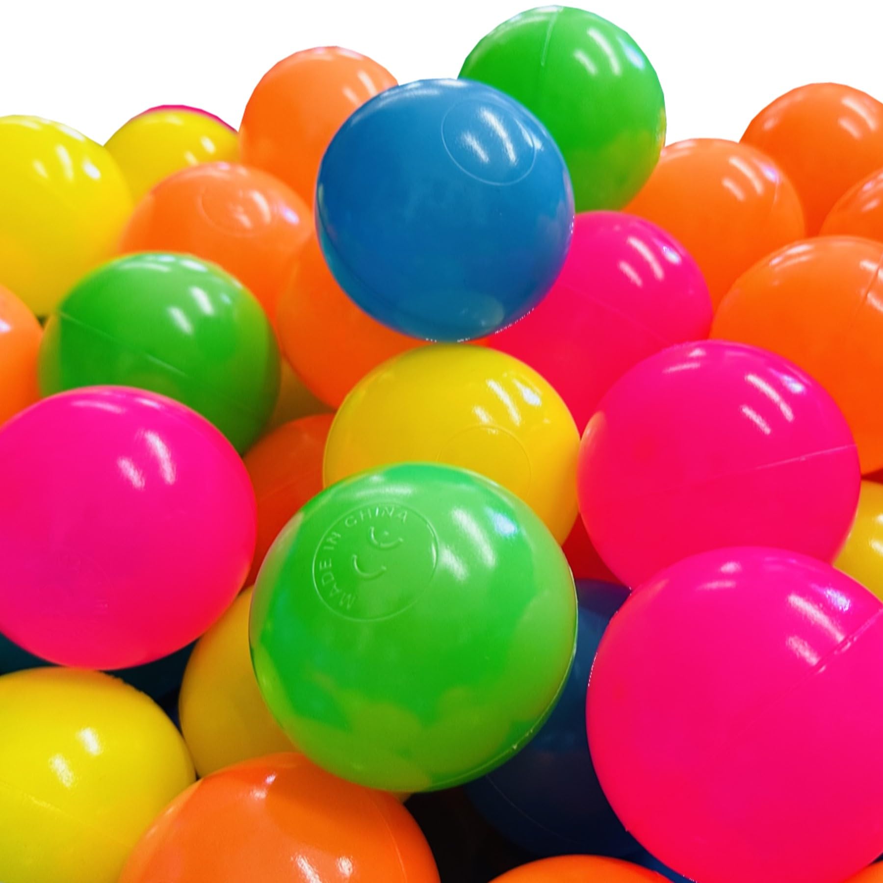 TikTakToo Balles colorées pour piscine à balles Ø 7 cm Balles en plastique pour bébé Balles de jeu pour enfants