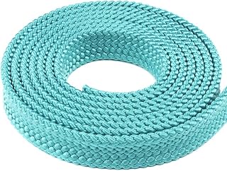 Teal, 50 Feet, 1 Inch PolyPro Rope - Flat Hollow Braid