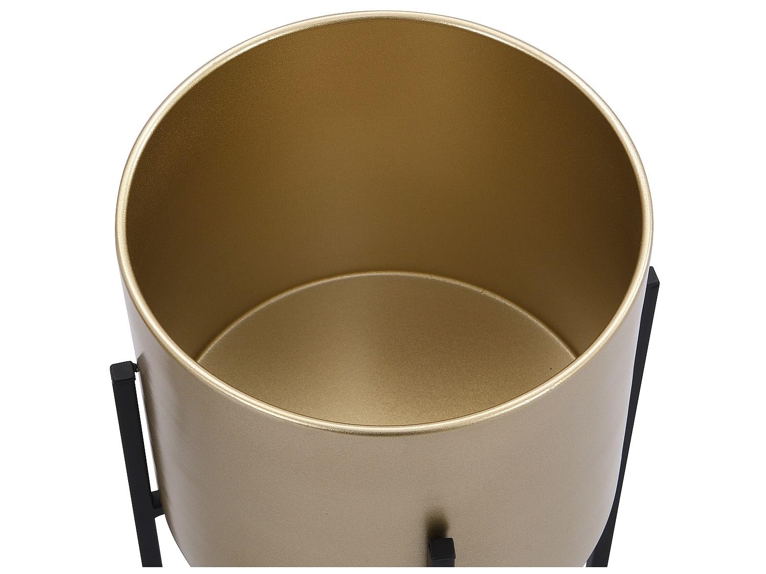 Vente-unique - Übertopf 2er-Set Edmee - Metall Schwarz, Goldfarben