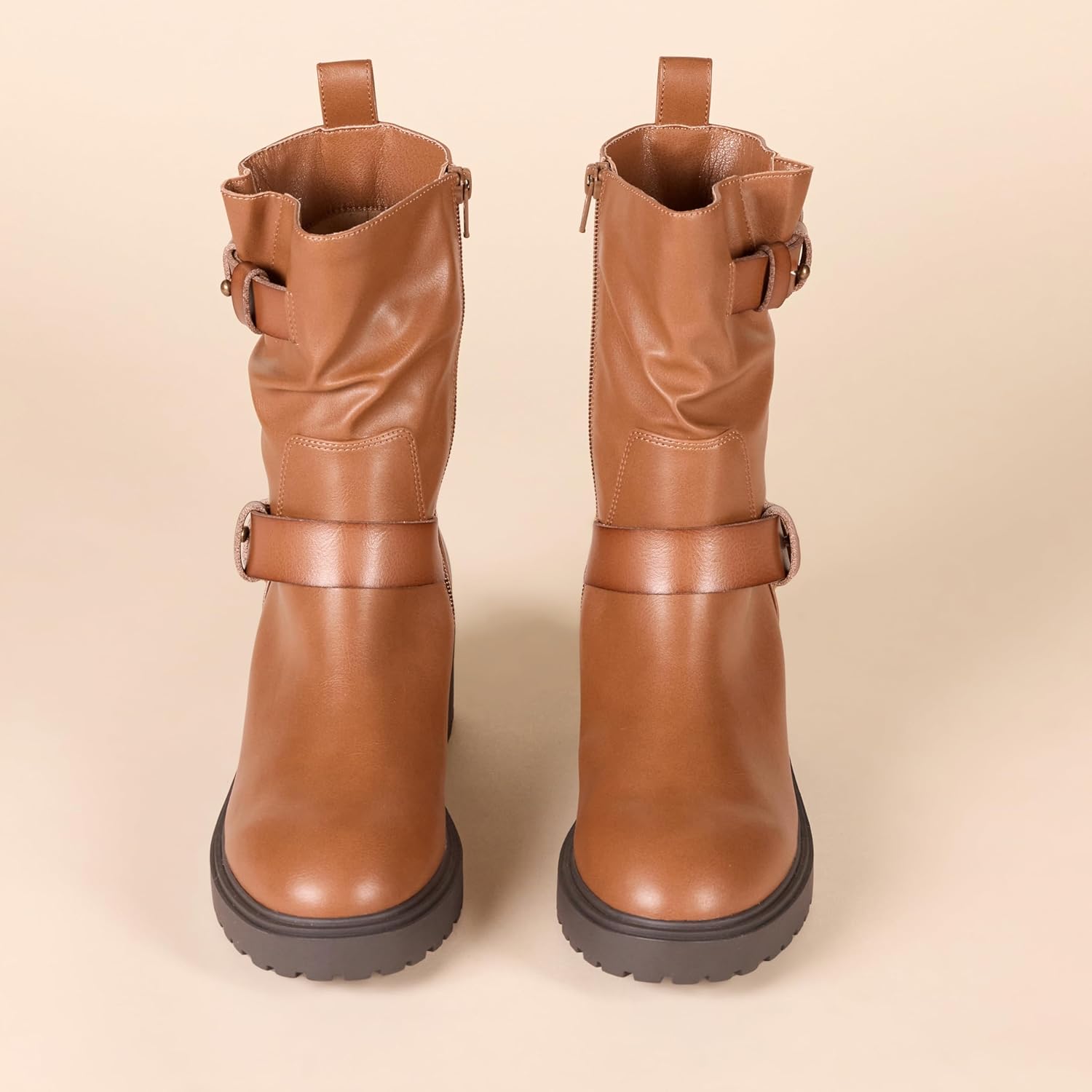 Amazon Essentials Women's Mid Calf Cropped Biker Boot - Image 4