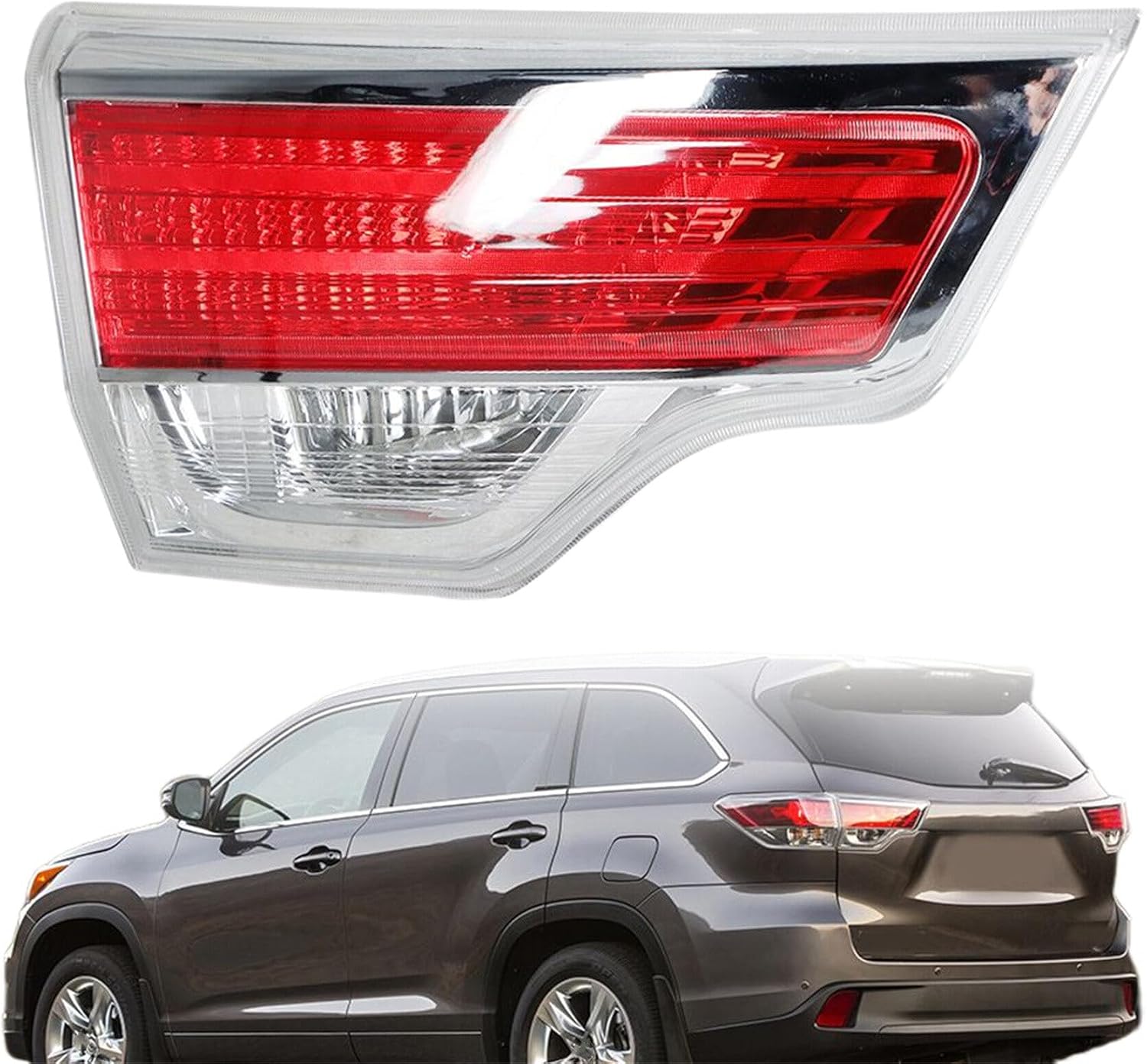 Driver Side Inner Left Tail Light Replacement for Toyota Highlander 2014-2016 Rear Tail Light Brake Lamp TO2802115 815900E060