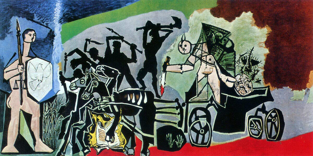 Amazon.com: War, Picasso - Canvas OR Print Wall Art: Posters & Prints