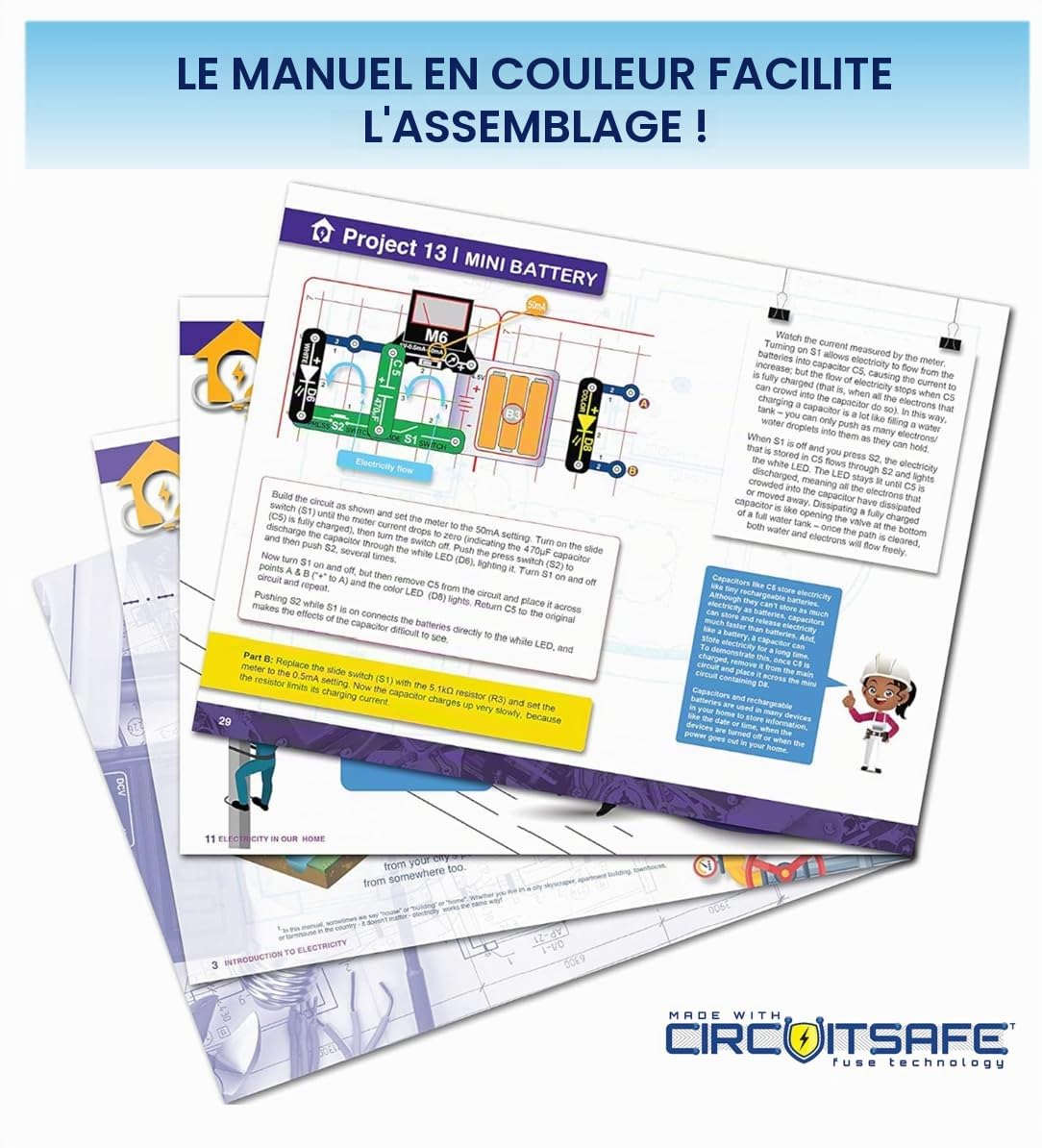 Snap Circuits My Home SC-MYH7 | Plus de 25 projets STEM | Manuel de projets en Couleur | 60 pièces | Jouet éducatif STEM pour Enfants de 8 Ans et Plus