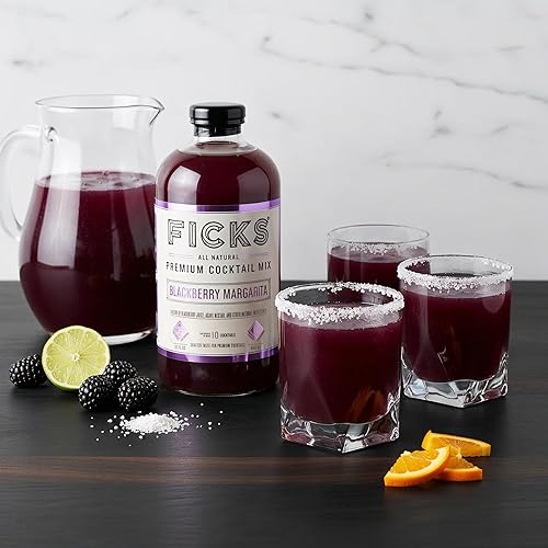Miniatura 5 de Ficks Mezcla de cóctel prémium (Margarita de mora, paquete de 6 - 32 onzas cada una)