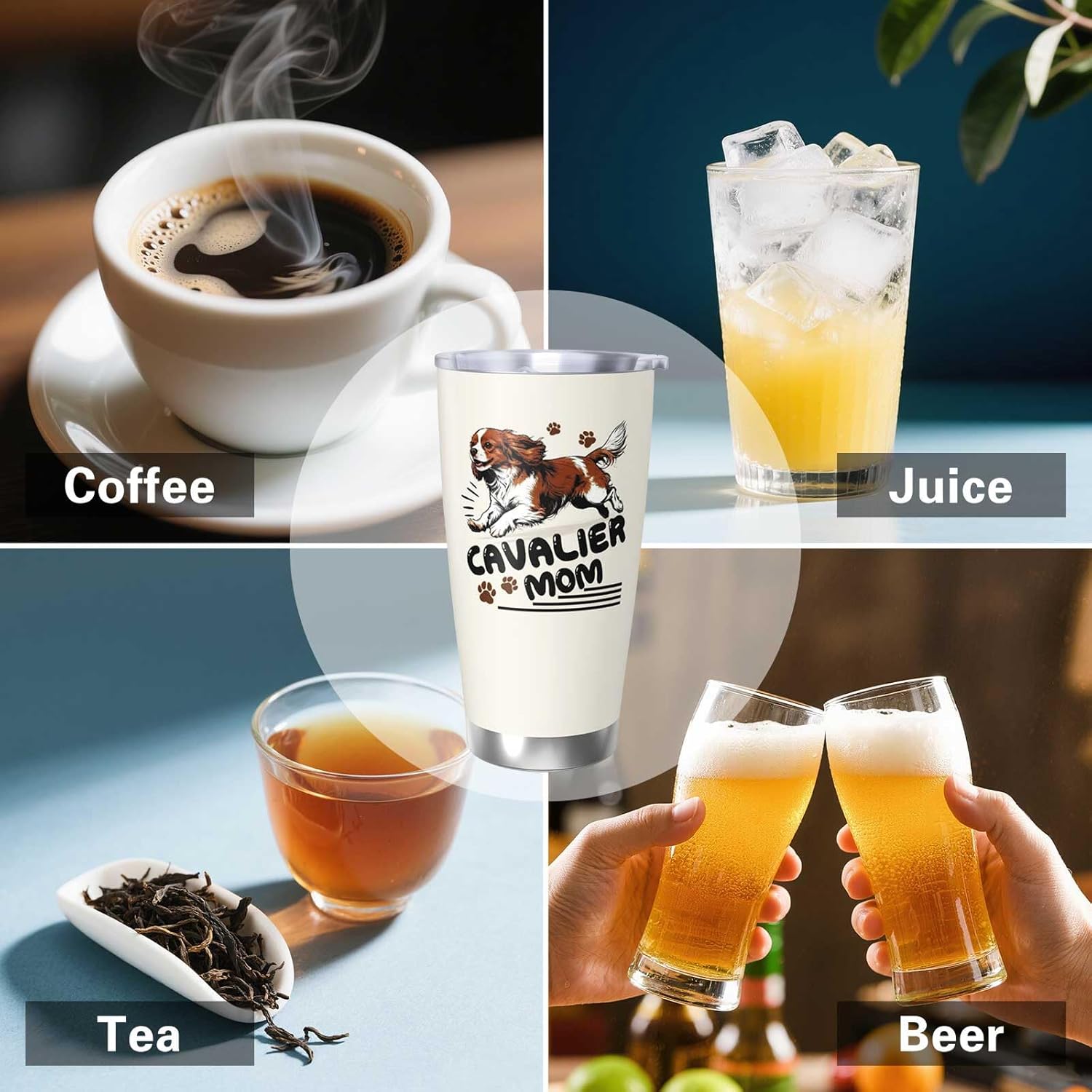 Best Cavalier King Charles Spaniel Gifts for Women, 20 Oz Cavaliers Dog Lover Travel Tumbler Mugs with Cavaliers, Cavalier Mom Coffee Mug Gift - Image 4