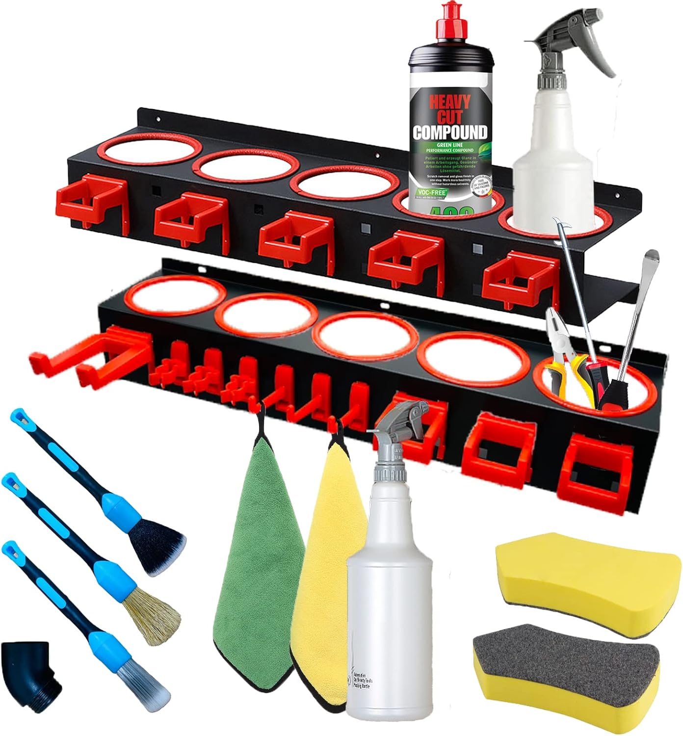 YCWF Wallmounted Spray Bottle Holder,2 Pack Spray Bottle