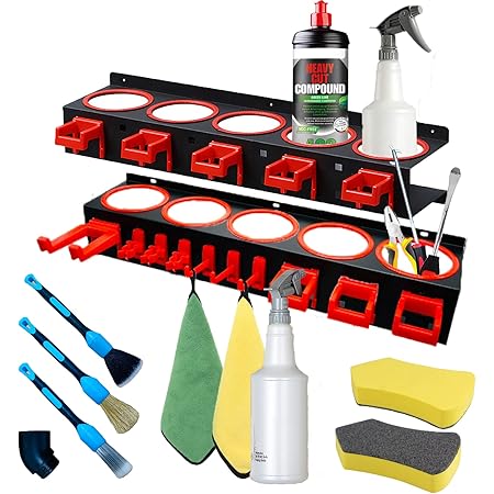 Ungtyb Auto-Detailing Bürstenhalter - Wandhalterung Für 10 Bürsten