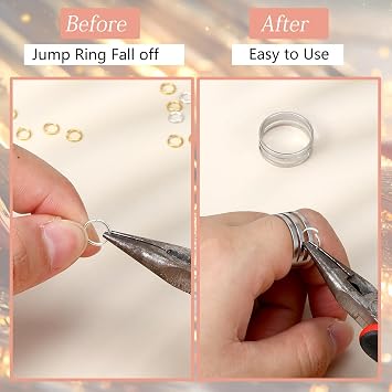 2PCS Jump Ring Opener Tool, Stainless Steel Jump Rings Opening Closing Tool for Jewelry Making Supplies, 2cm Diameter Circle Split Opener Bending Ring (Silver)