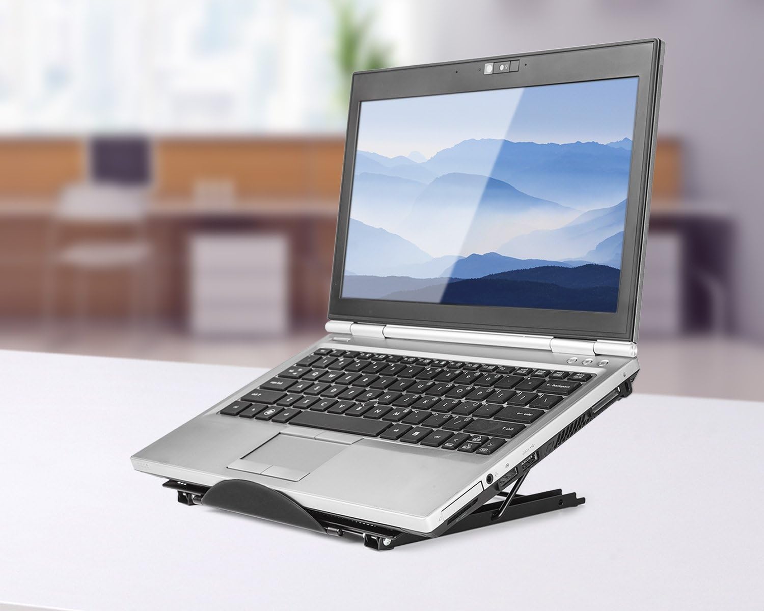 Youdepot Computer Stand,Laptop Stand for Desk Mesh Ventilated Adjustable Laptop Stand for Laptop/iPad/Tablet and More (Black)