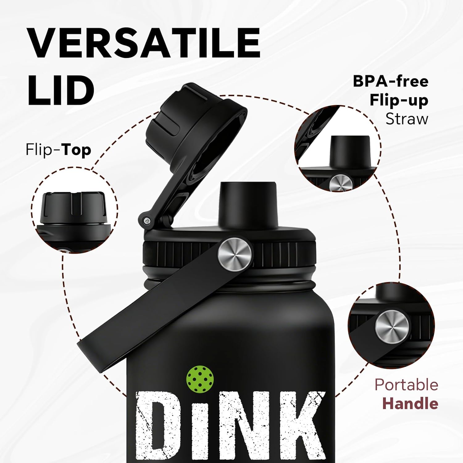 Fufandi Pickleball Gifts - Pickle Ball Dink Responsibly - Christmas, Birthday Gifts for Men, Women, Pickleball Lovers, Player Coach - Pickle Ball Tumbler Cup 32oz - Image 5