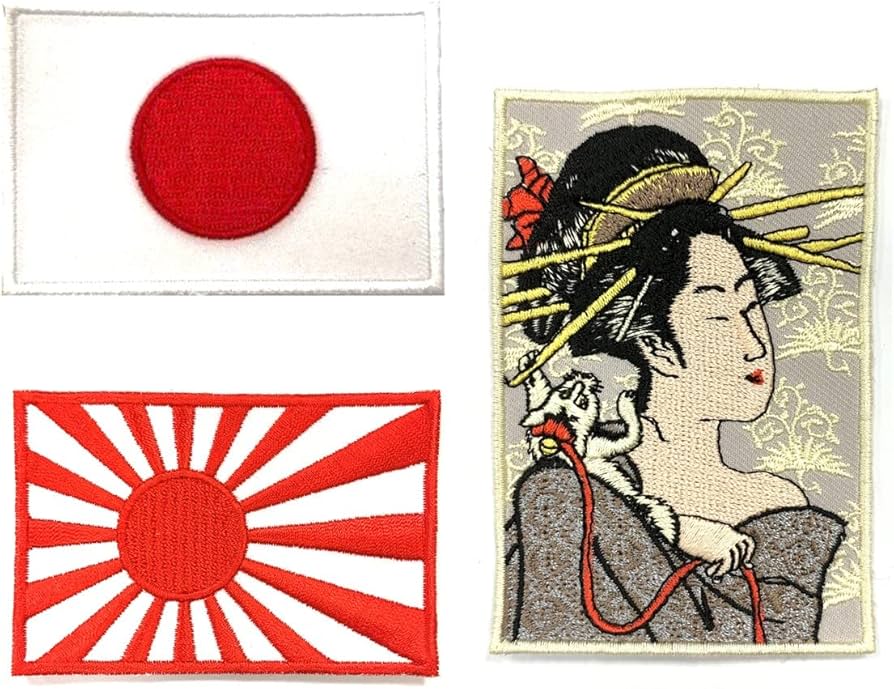 Amazon | A-ONE 【3個セット】 日本 藝妓 浮世絵 パッチ + 日本国旗 Amazon | A-ONE 【3個セット】 日本 藝妓 浮世絵 パッチ + 日本国旗