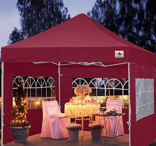 Miniatura 5 de ABCCANOPY - Cenador para invierno para exteriores de 8 x 8 pies, toldo instantáneo premium con elegante ventana tipo iglesia, protección contra la