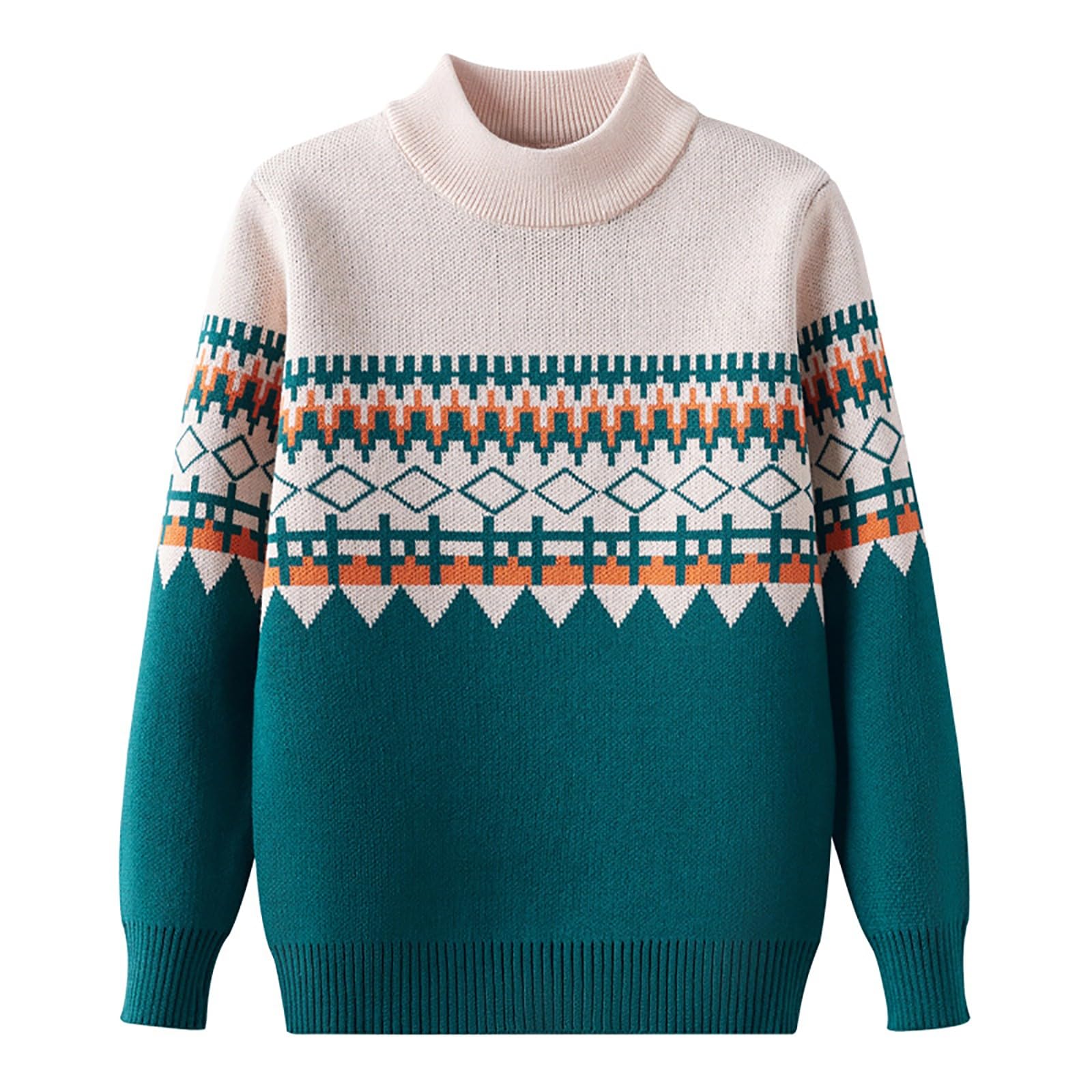 Pull à manches longues en tricot pour enfant en maille chaude de qualité - 8