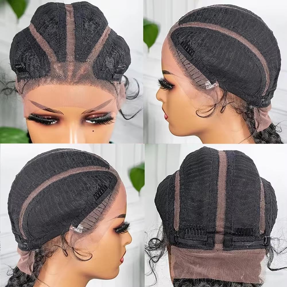Haarpflege Burgunderrote Geflochtene Perücken Mit Spitze Vorne Cornrows Braids Perücke Mit Babyhaar Für Schwarze Frauen