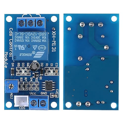 Miniatura 4 de 5 módulos de relé fotorresistente XH-M131, interruptor de control de luz CC 12 V 10 A, módulo de relé fotorresistente, sensor de detección de