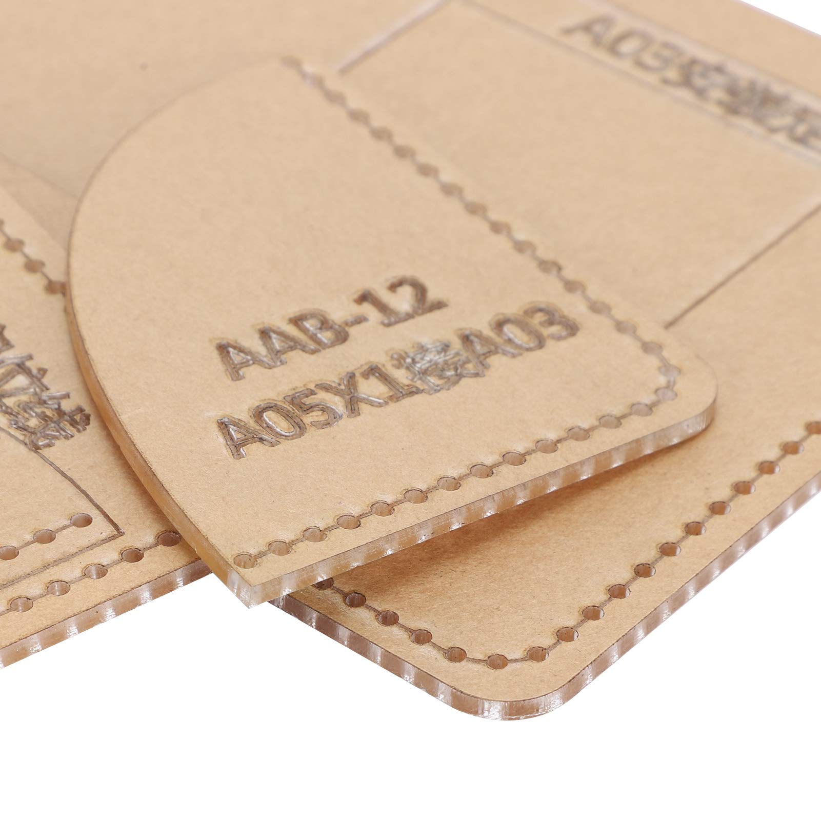 5-teiliges, Handgefertigtes Acryl-Vorlagen-Set für Kurze Geldbörsen, Leder-Handwerksmuster für Geldbörsen und Handtaschen