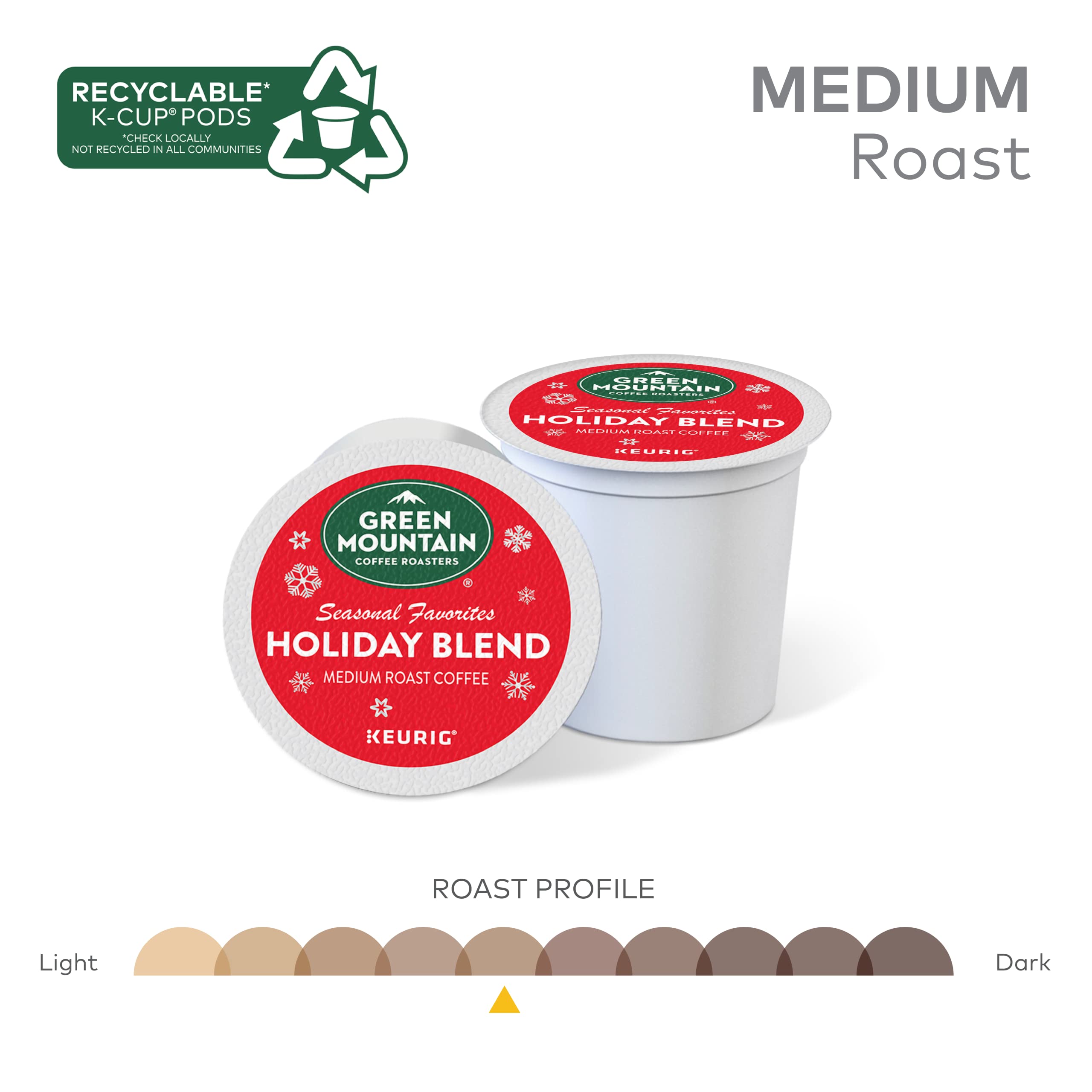 Amazon.com: Green Mountain Coffee Holiday Blend K-cup for Keurig