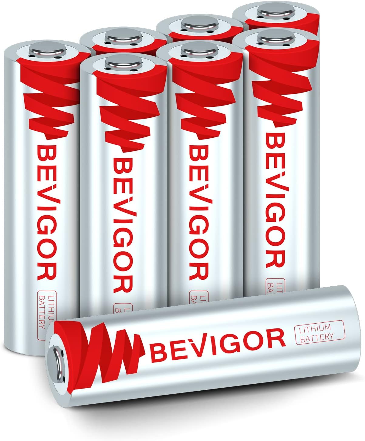 BEVIGOR Lithium AA Batteries 8 Pack, Long Lasting 1.5V 3000mAh AA