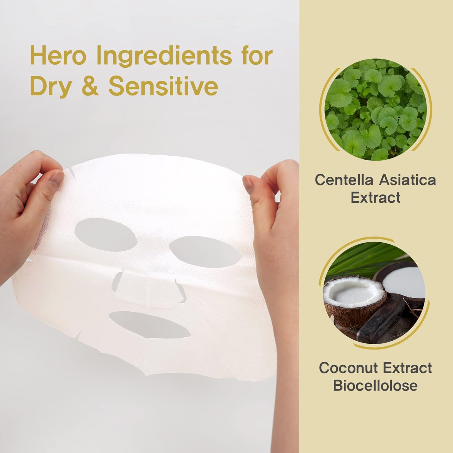 Dr.CHROMCELL] CICATHENOL Vitide BioCell Mask | Korean Hydrogel Mask | Collagen Sheet Mask | Hydrogel Sheet Mask | Firming Face Mask | Korean Face Masks Skin Care | 5 Hydrogel Mask Set