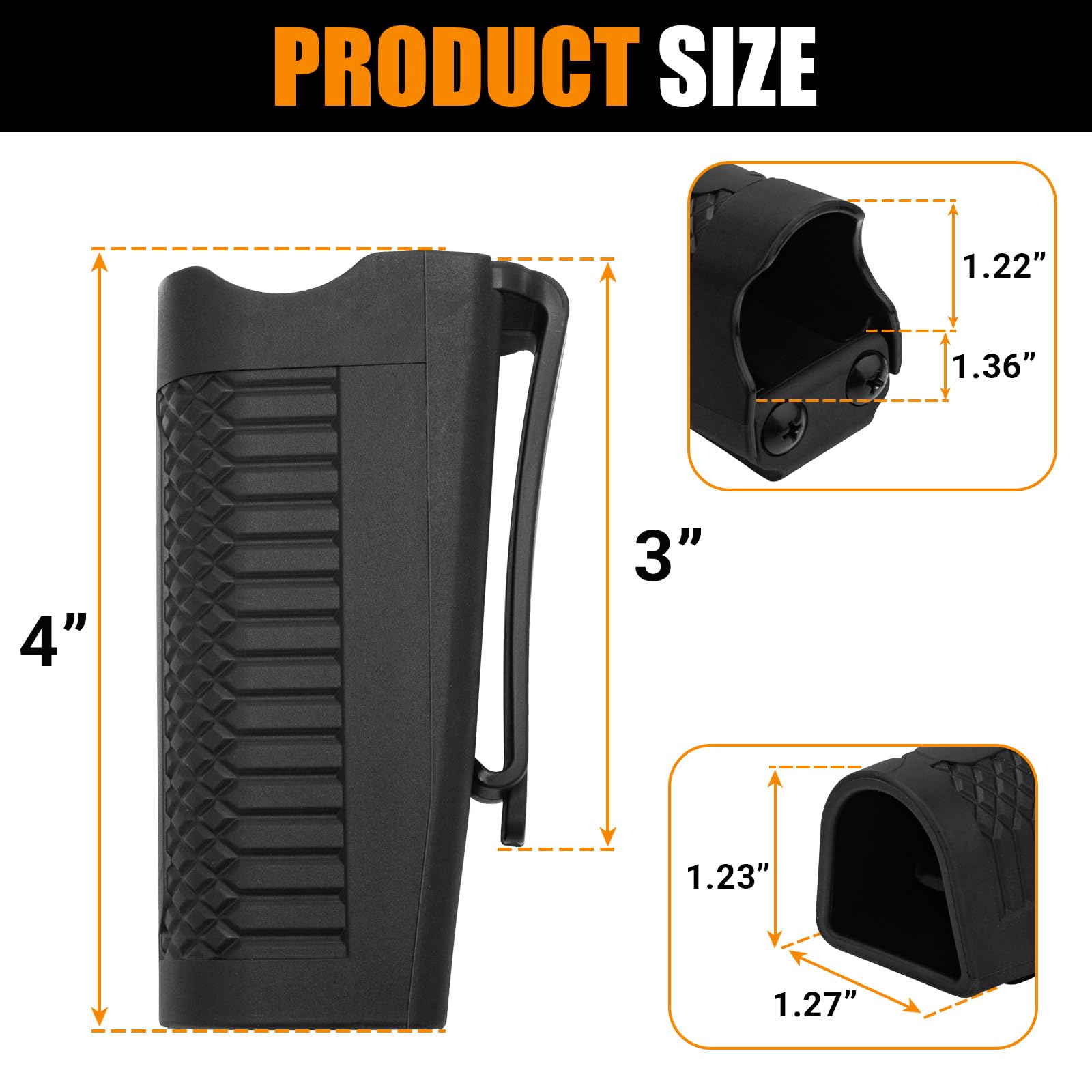 Taktische Taschenlampen-Holster 88051 für Streamlight ProTac HL – Gürtel-Taschenlampenhalter, kompatibel mit Streamlight Strion Taschenlampe, Schwarz