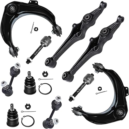 Miniatura 99 de Detroit Axle - Kit de suspensión frontal de 10 piezas para Chevy Trailblazer GMC Envoy XL Buick Rainier 9-7X Ascender, inferior y superior, 4 brazos