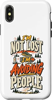I'm Not Lost I'm Avoiding People Funny Trail Running Runner Case for iPhone X/XS