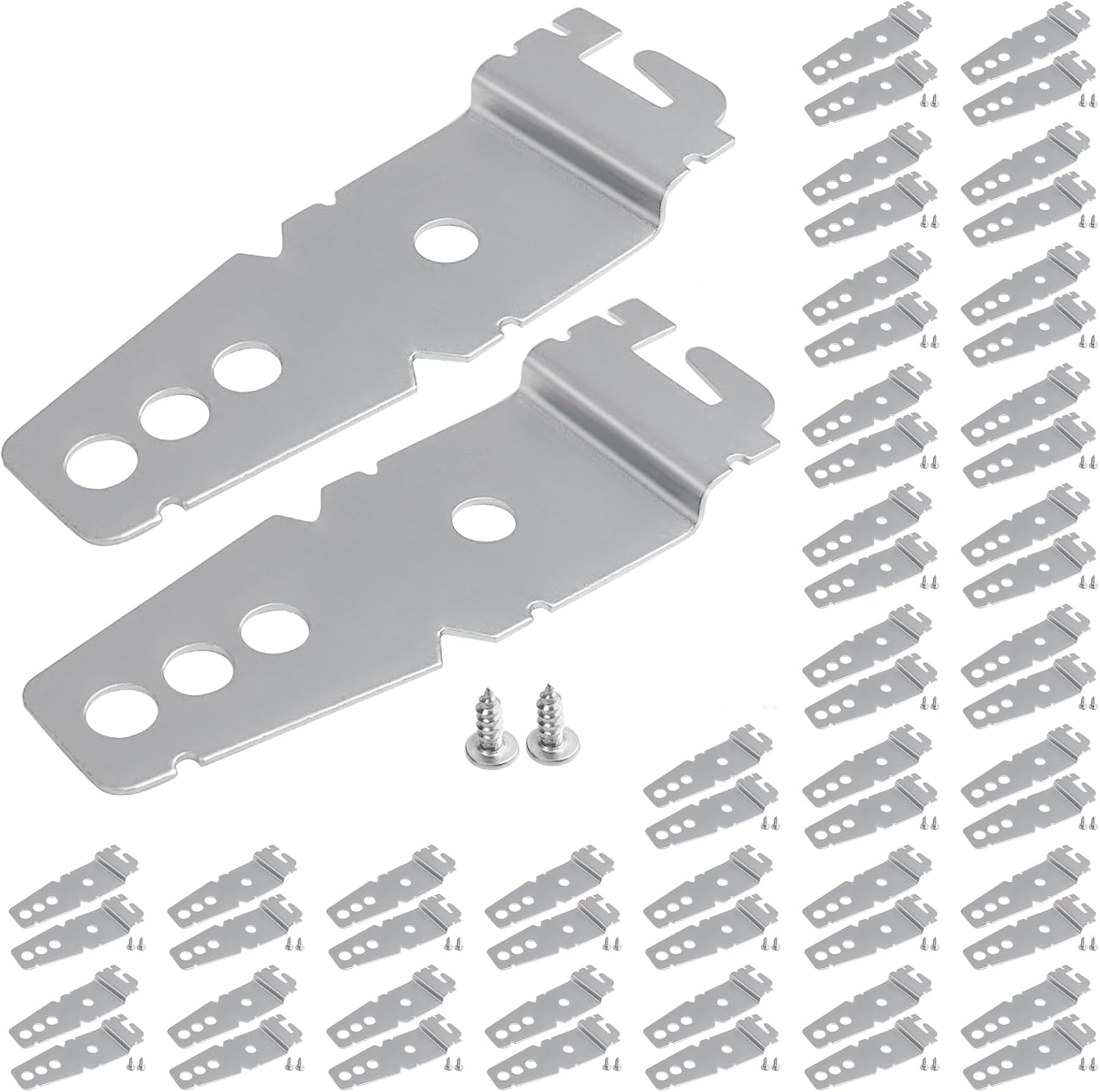 60 Pack 8269145 Dishwasher Mounting Bracket with Screws, Fit for Whirlpool KitchenAid Dishwashers, Replaces 8269145 WP8269145 WP8269145VP