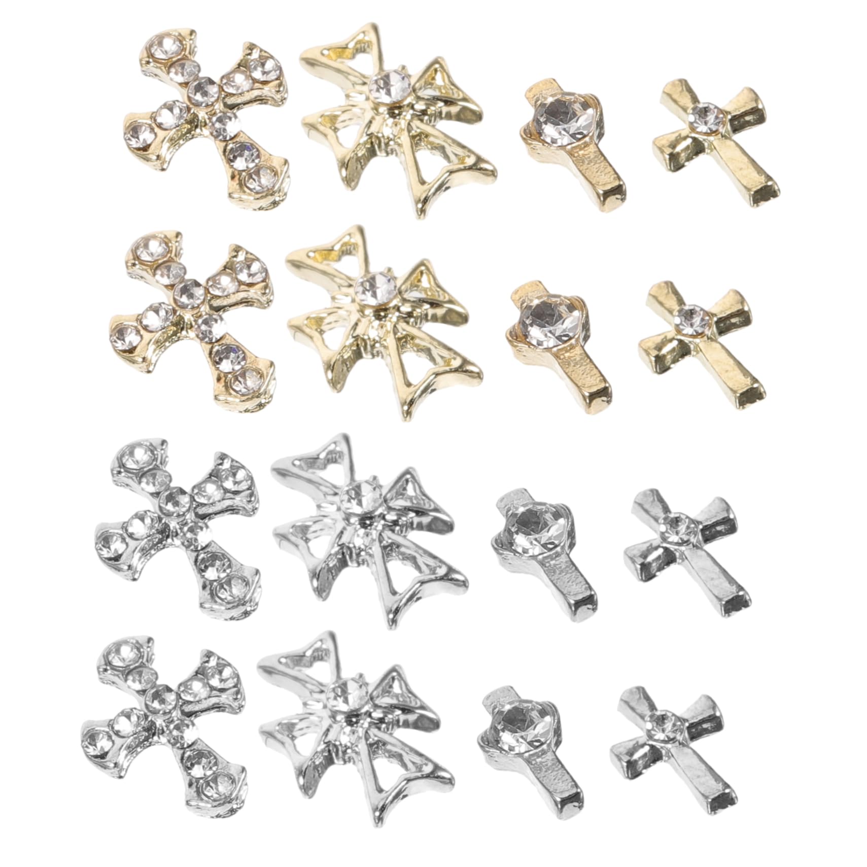 minkissy 400 Pièces Manucure Décoration Bijoux Croix charmes d' 3d décor de perles decoration charms accessoires décor rétro charmes pour les charme d'